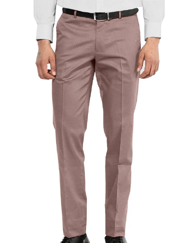 Men’s breathable herringbone trousers-Linen Cotton Canvas:Pastel Pink