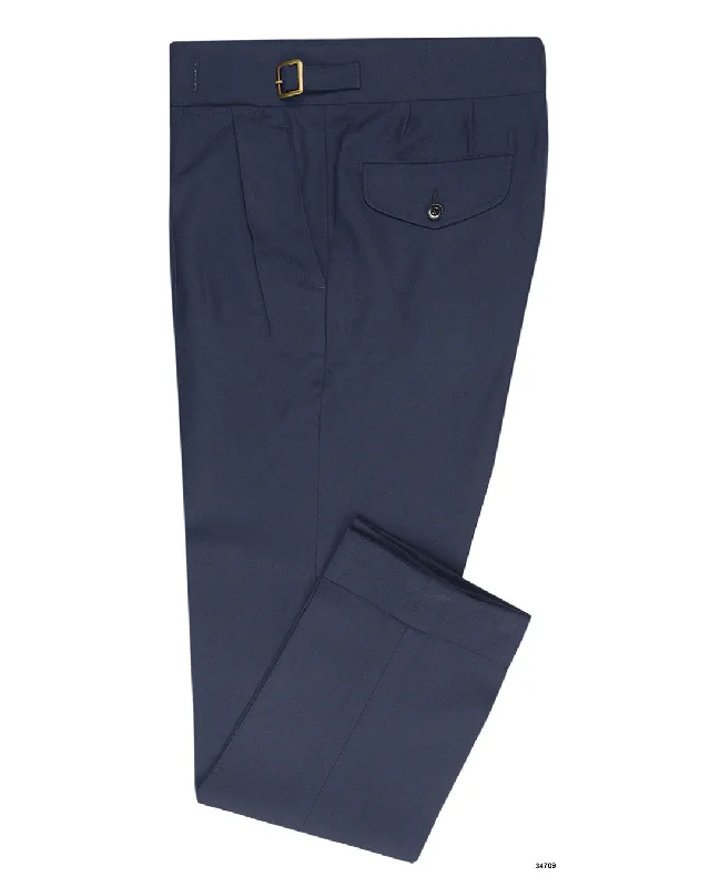 Men’s bright herringbone jeans-Holland & Sherry Crispaire Navy Solid