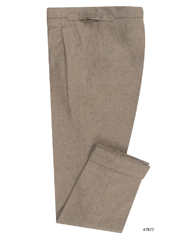 Men’s modern harem trousers-Minnis Flannel: Fawn Twill Pants