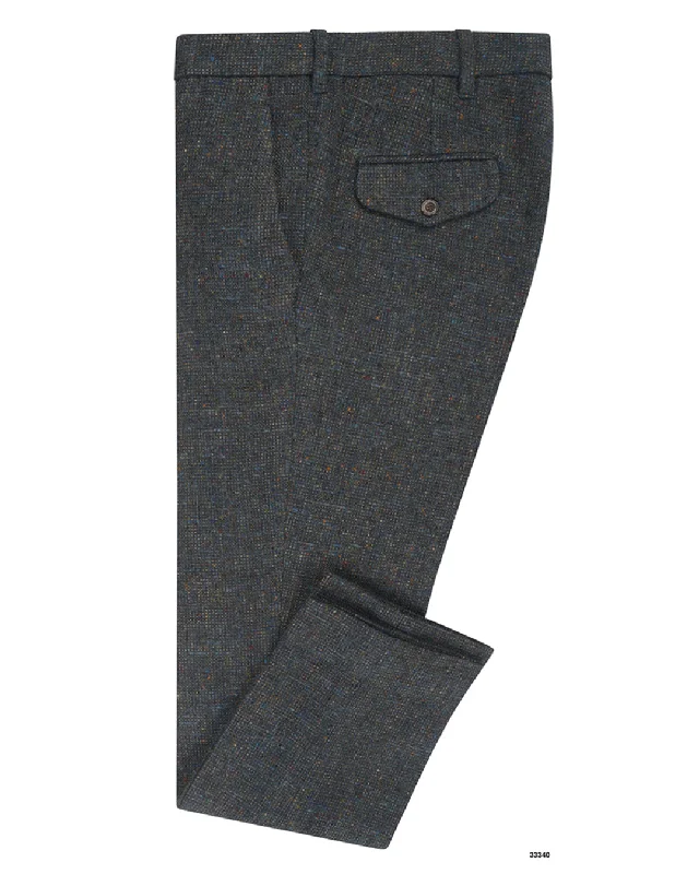 Men’s lightweight duck pants-Molloy Plain Donegal Tweed Pants - Pine Green