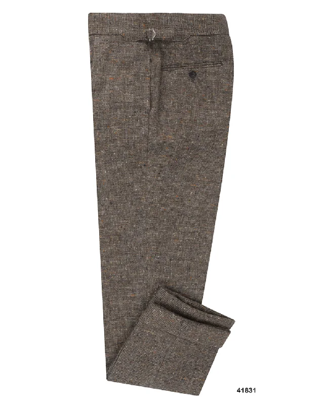 Men’s comfy carpenter trousers-Molloy Plain Donegal Tweed Pants - Taupe