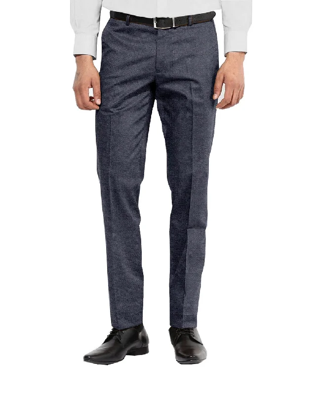 Men’s casual harem trousers-Loro Piana: Navy Twill Woolen