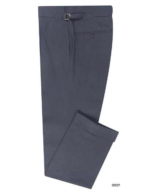 Men’s casual tailored trousers-Soft Grey Blue Twill