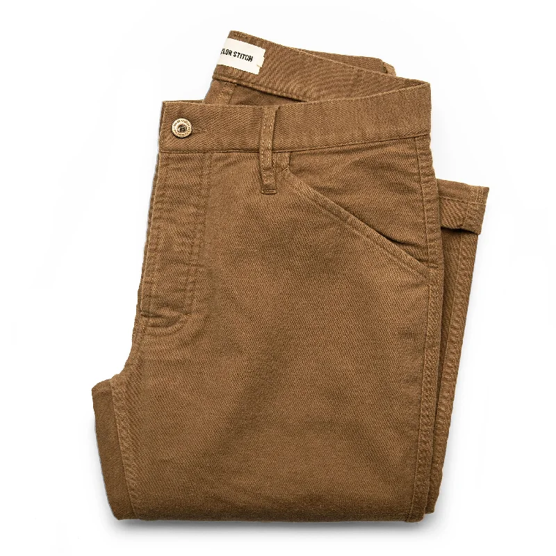 Men’s comfy harem pants-The Camp Pant in British Khaki Moleskin