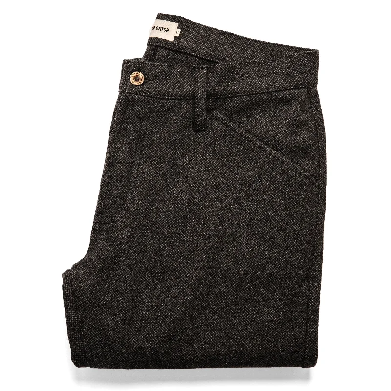 Men’s durable duck trousers-The Camp Pant in Charcoal Wool