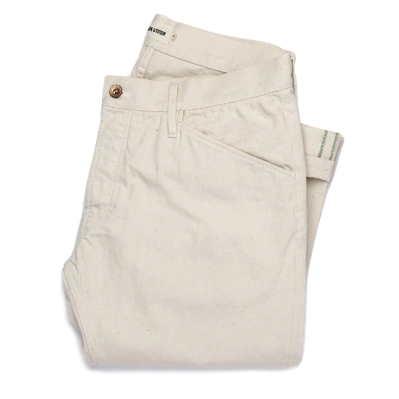 Men’s bold pinstripe trousers-The Camp Pant in Organic Natural Selvage