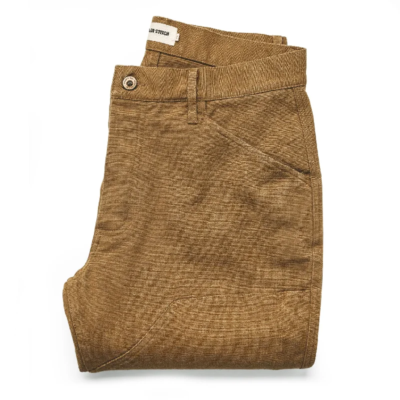 Men’s relaxed duck trousers-The Chore Pant in British Khaki Boss Duck