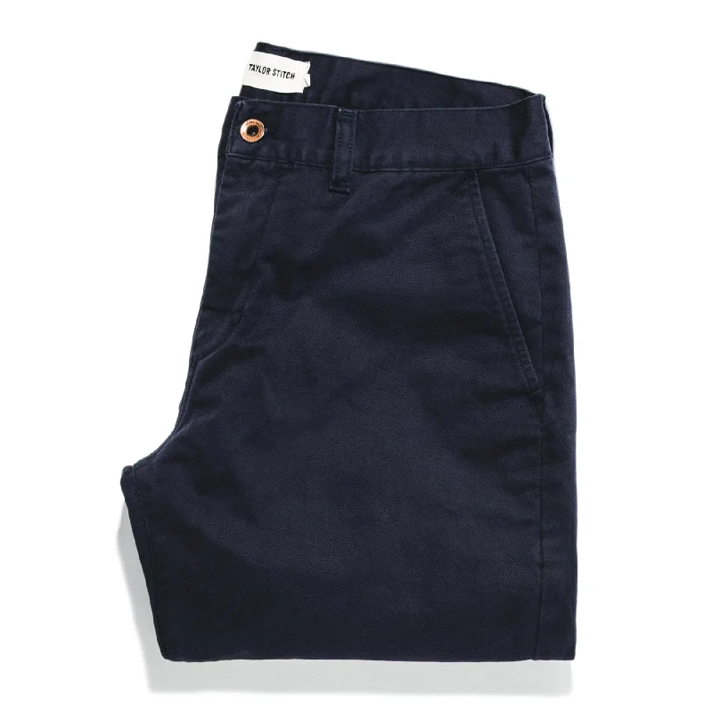 Men’s modern moleskin trousers-The Democratic Chino in Organic Navy