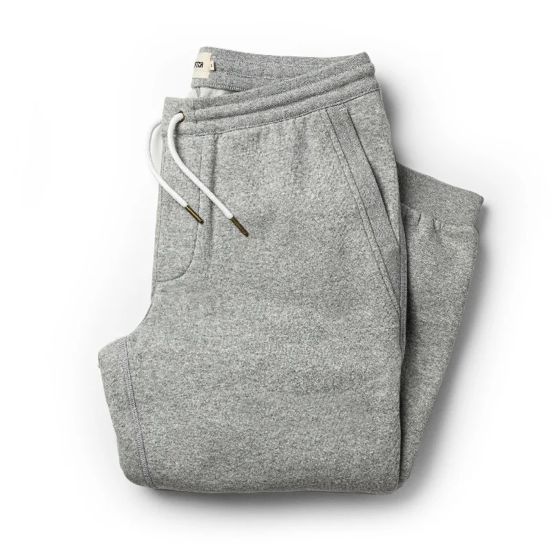 Men’s vintage carpenter pants-The Heavy Bag Pant in Heather Grey Fleece