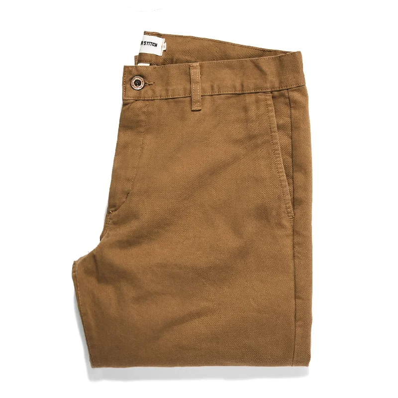 Men’s modern seersucker pants-The Slim Chino in Organic British Khaki