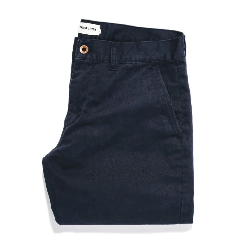 Men’s slim-fit moleskin pants-The Slim Chino in Organic Navy