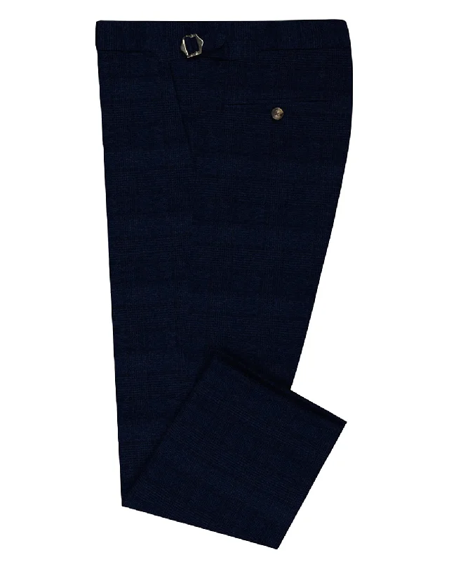 Men’s durable moleskin jeans-VBC Dark Blue Checks Pants