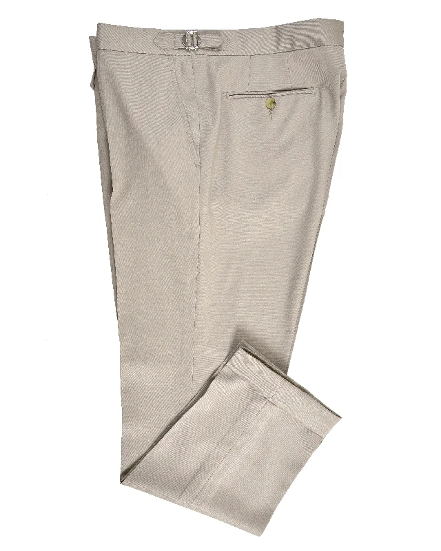 Men’s casual seersucker trousers-VBC Super 110's Khaki Twill