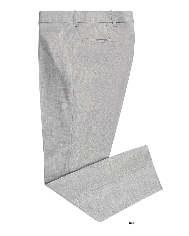 Men’s soft carpenter pants-VBC 100% Wool: Light Grey Twill