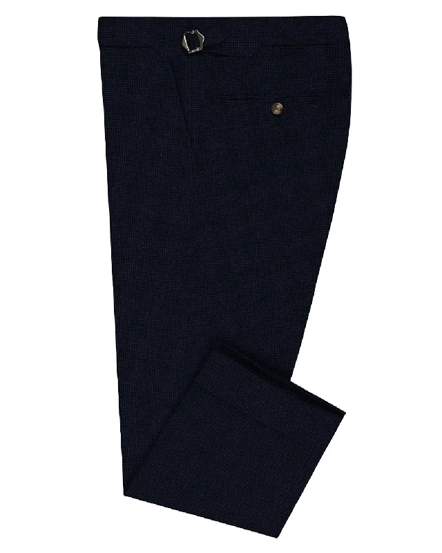 Men’s breathable duck trousers-Loro Piana: Dark Blue Checks