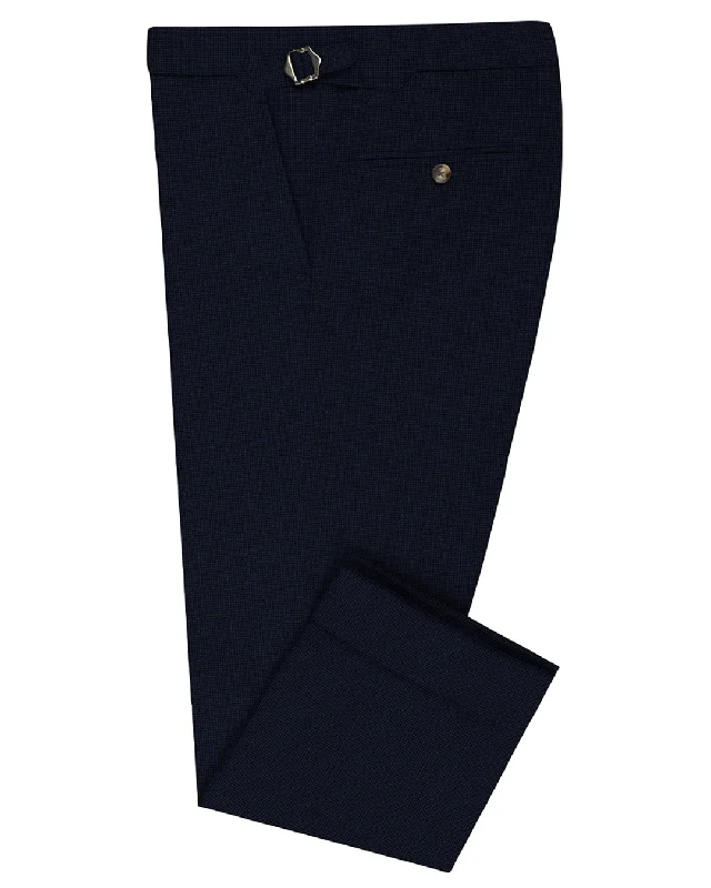 Men’s trendy carpenter pants-Loro Piana: Blue Mini Checks